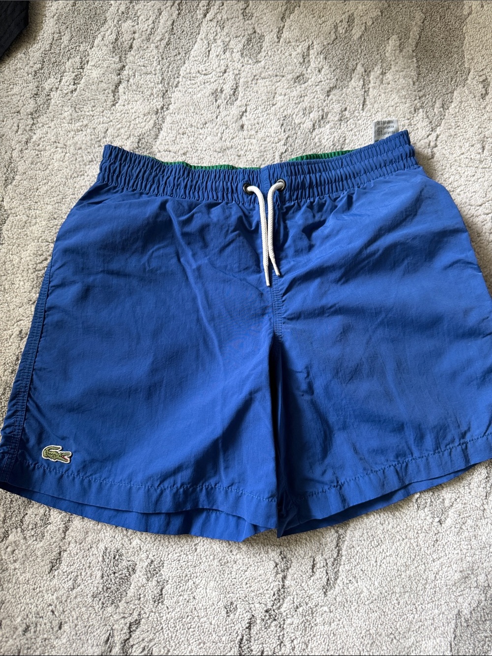 Lacoste boys Blue Swim Shorts with Drawstring - size 10